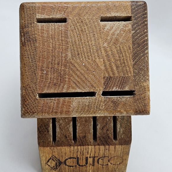 Cutco Wooden Knife Block 8 Slot Honey Oak - Picture 7 of 11